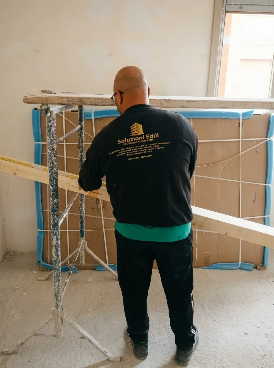 Misure sul trabattello prima della posa